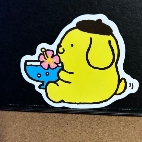 CUTE DOG WITH COCKTAIL STICKER - Picture 1 of 1